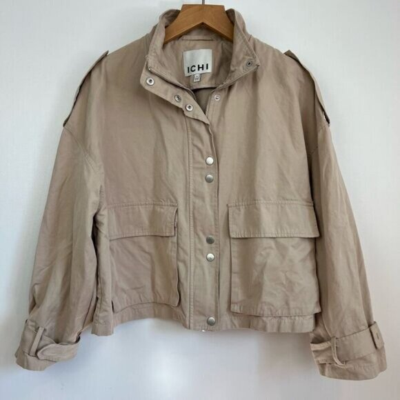 Ichi Jackets & Blazers - Modesens Ichi Women’s 36 Us Small Oversized Bazoza Jacket Coat Doeskin Neutral